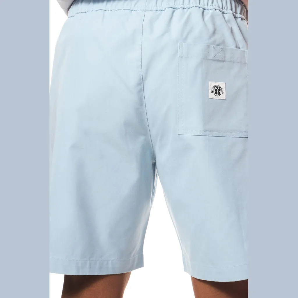 Printed Twill Workwear Shorts - Seabreeze