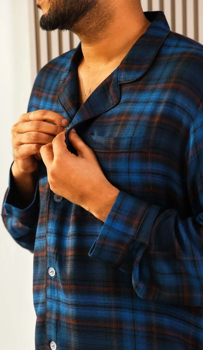 Sapphire Blue | Checkered Loungewear Set