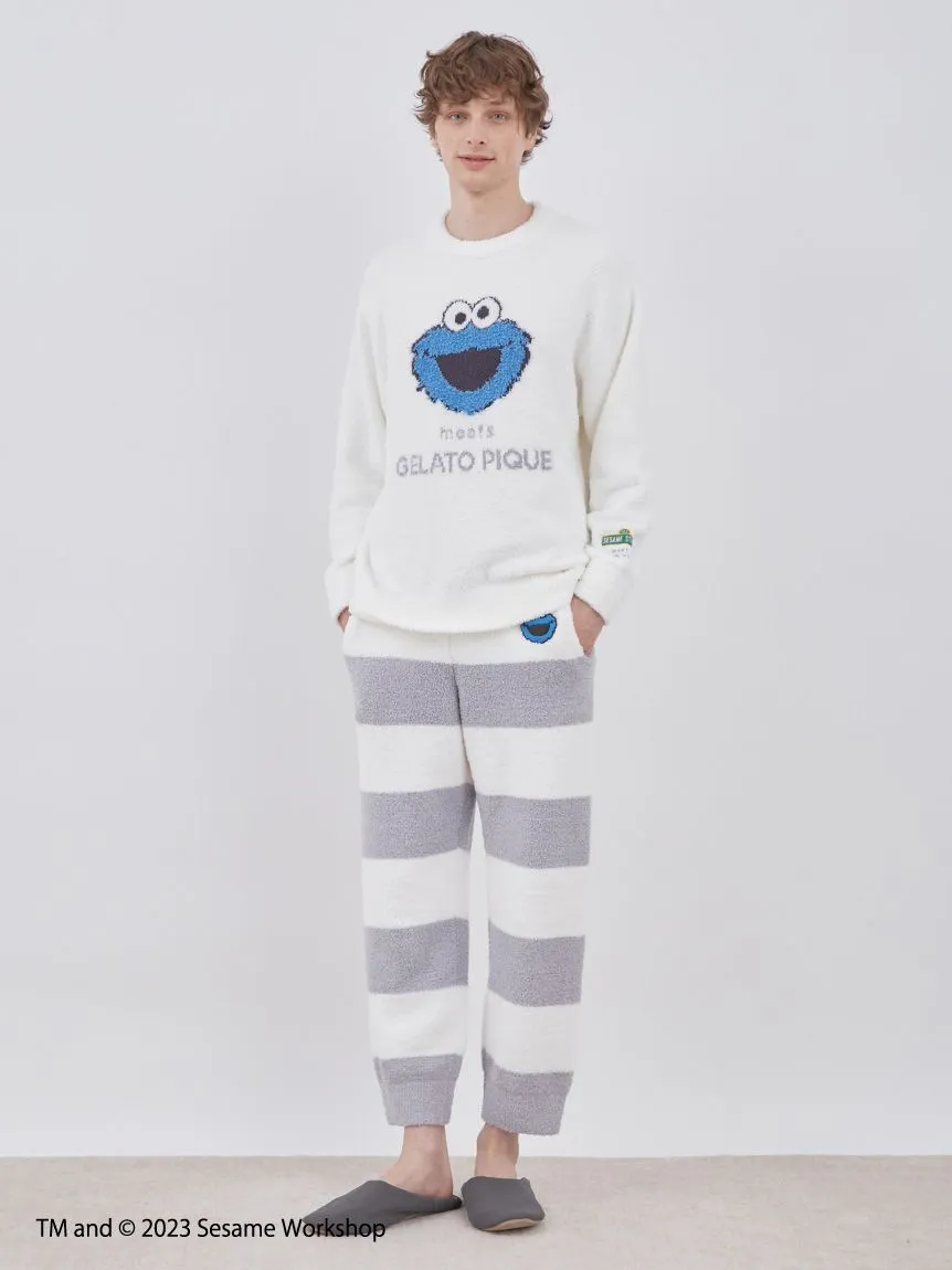 [SESAME STREET][MENS] Jacquard Pullover & Long Pants Loungewear Set