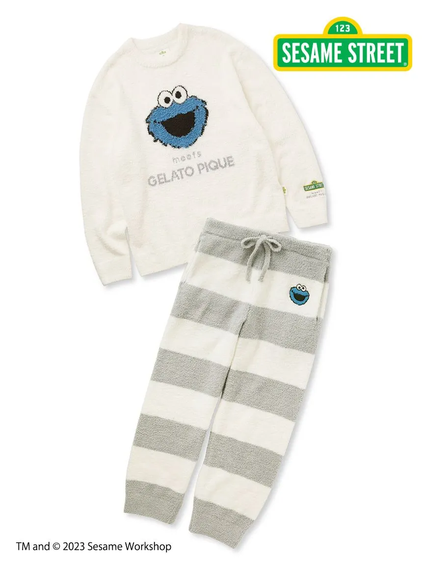 [SESAME STREET][MENS] Jacquard Pullover & Long Pants Loungewear Set