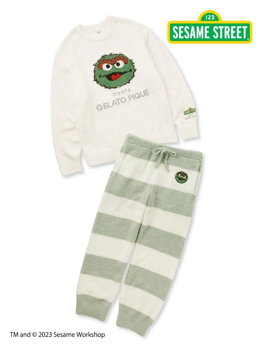 [SESAME STREET][MENS] Jacquard Pullover & Long Pants Loungewear Set