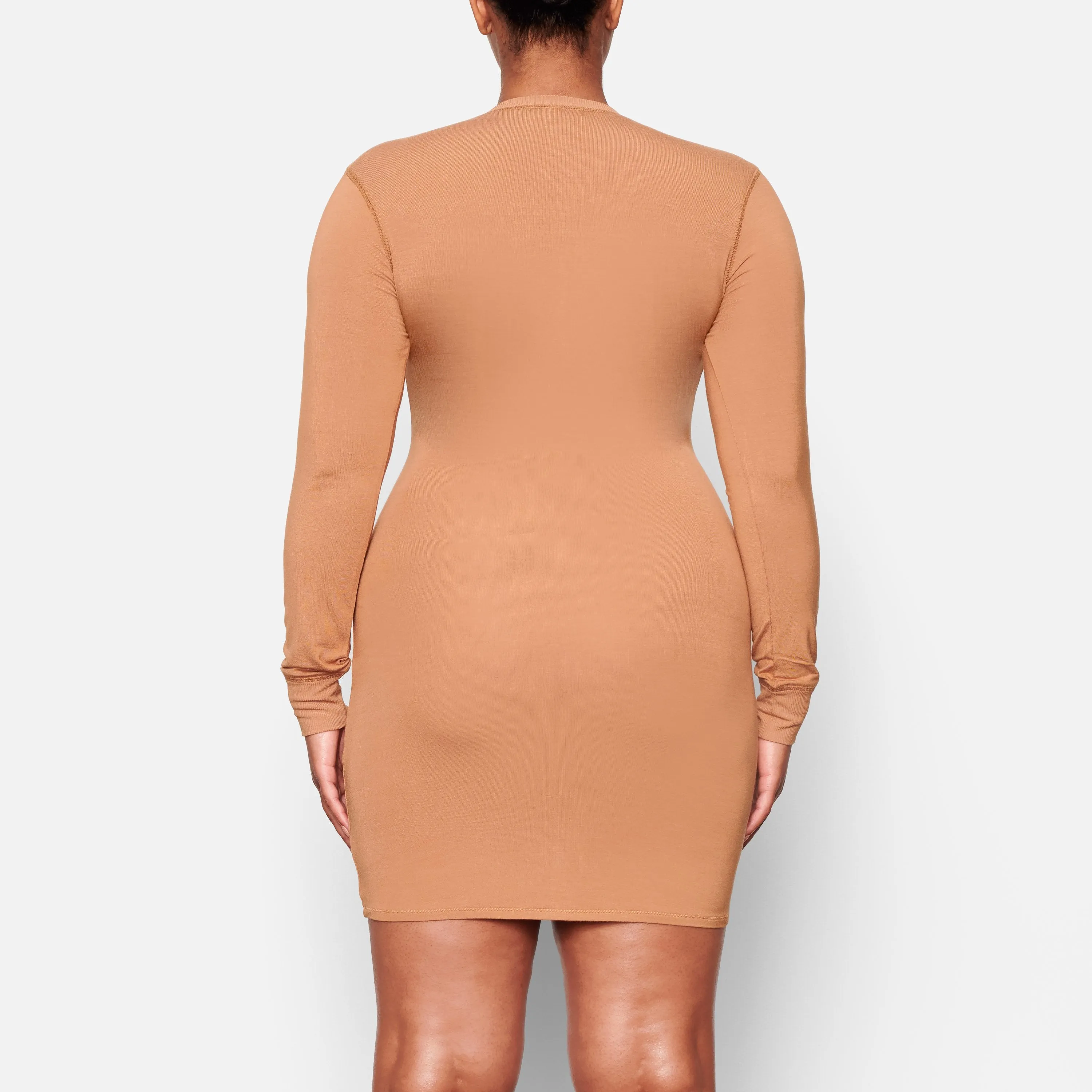 SLEEP HENLEY DRESS | CAMEL