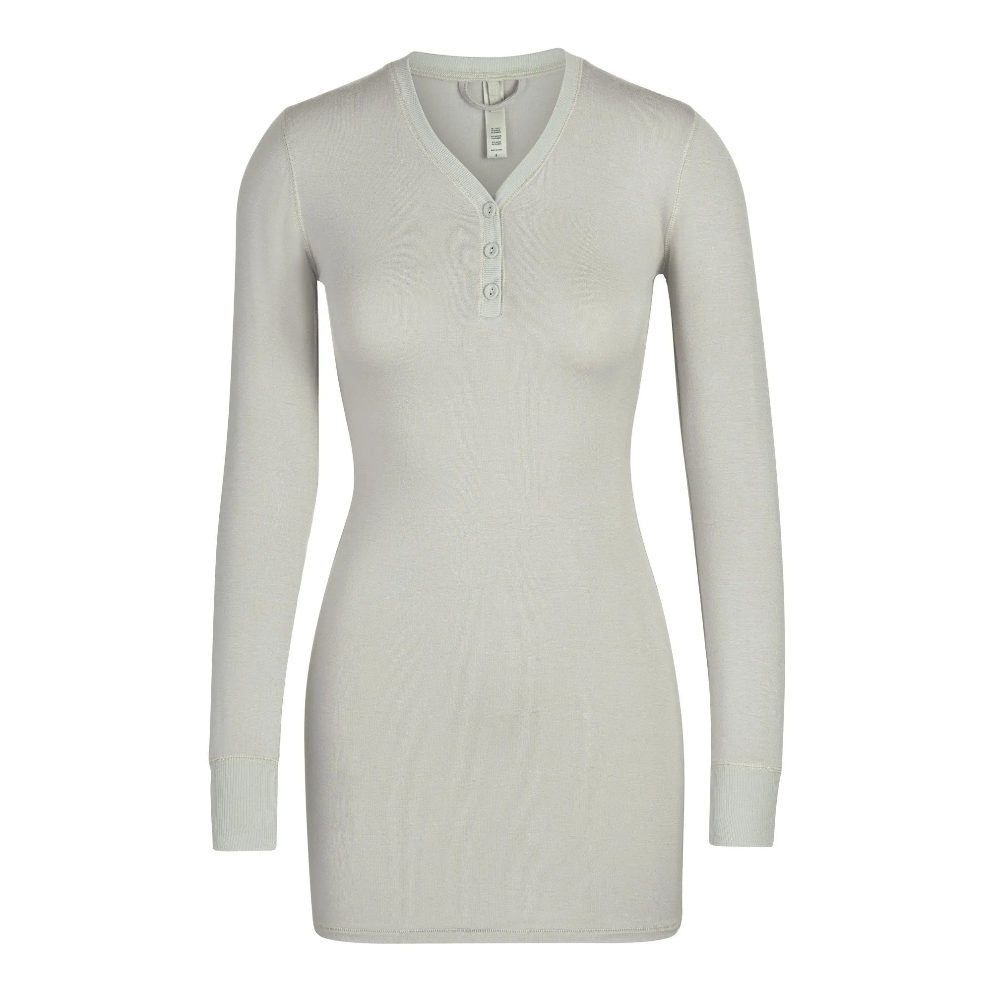 SLEEP HENLEY DRESS | TALC