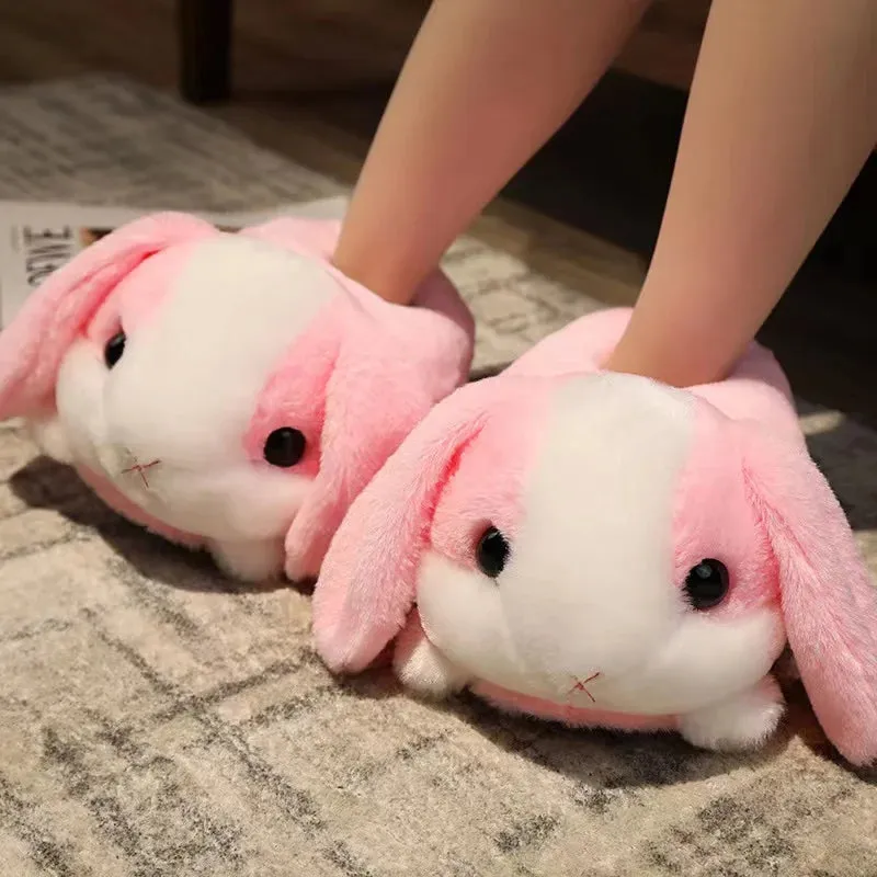 Soft Plush Bunny Themed Indoor Slippers