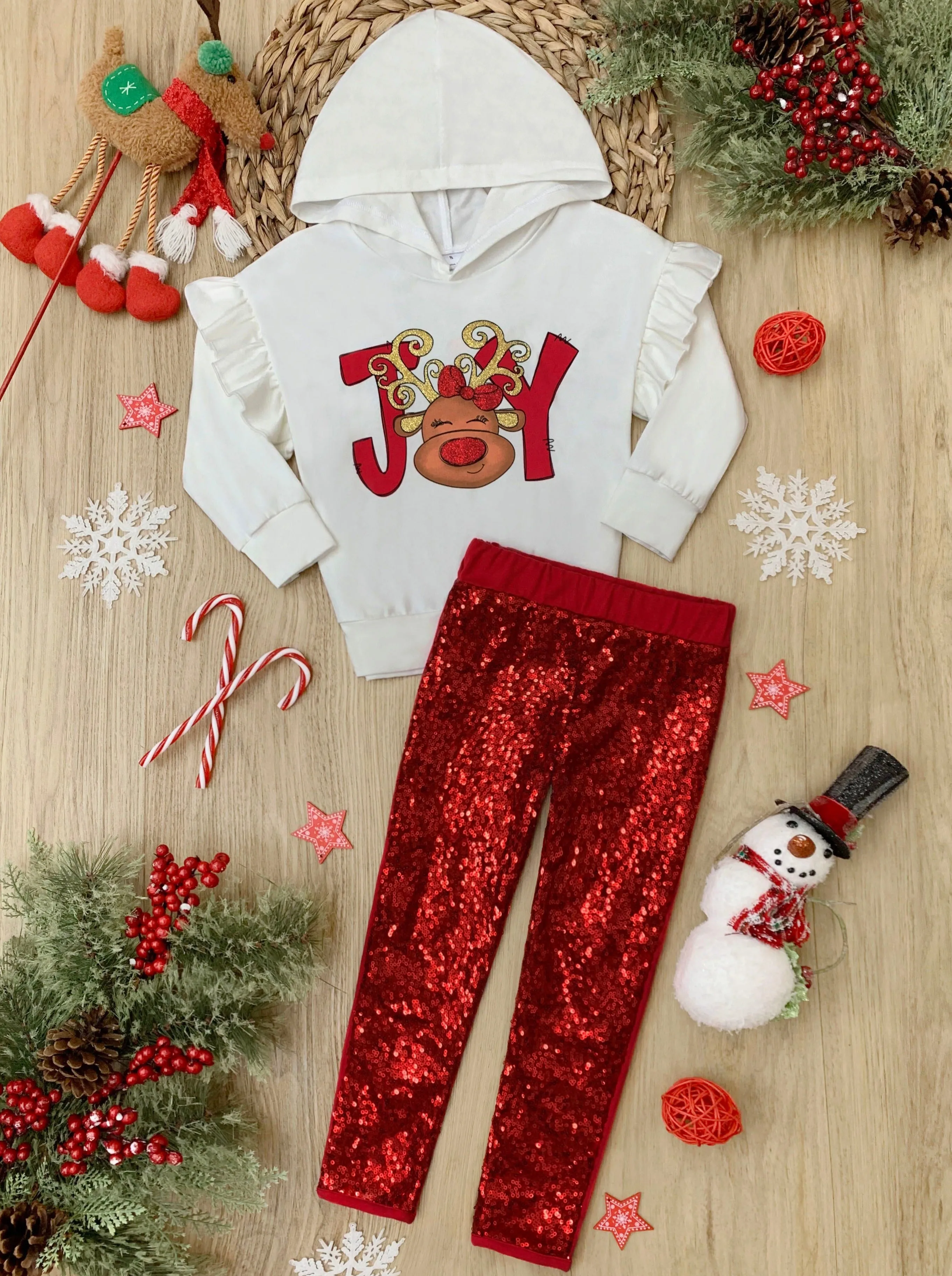 Sparkle With Joy Hooded Top And Legging Set