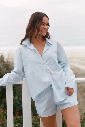 Stevie Lounge Set - Cotton - Baby Blue