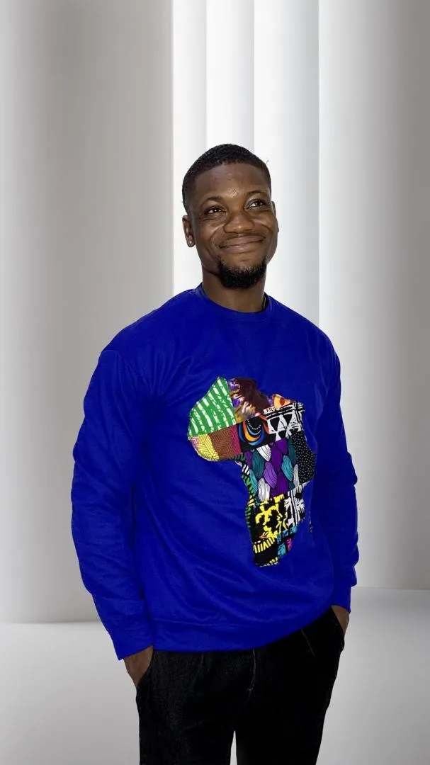 The Brume Map Of Africa Sweatshirt Jumper in Blue