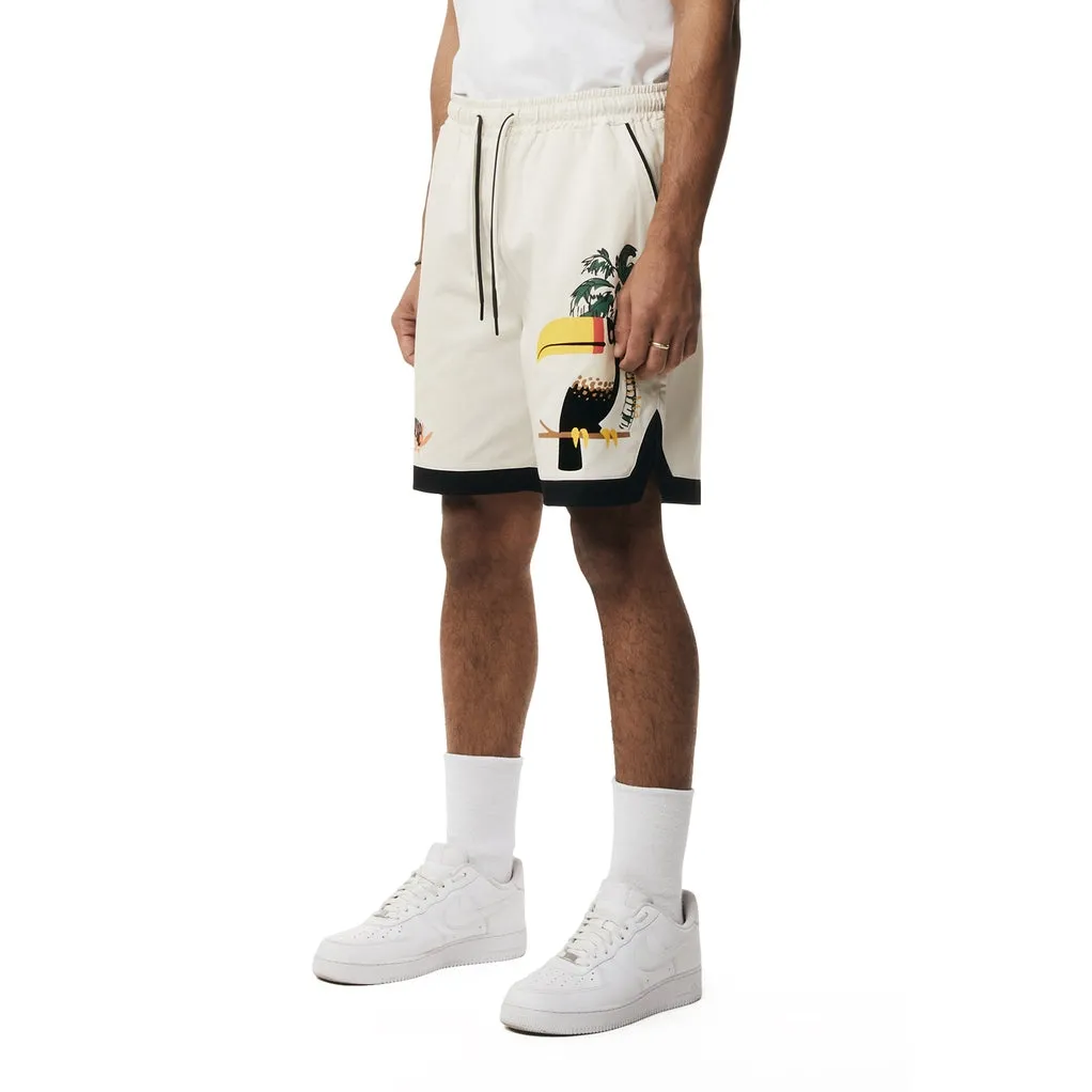 Toucan Resort Polished Twill Shorts - Chalk