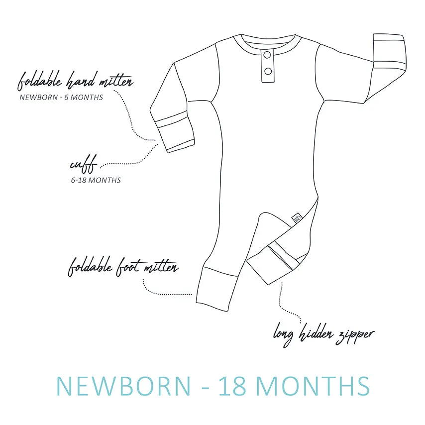 Unisex Lion Organic-cotton Growsuit