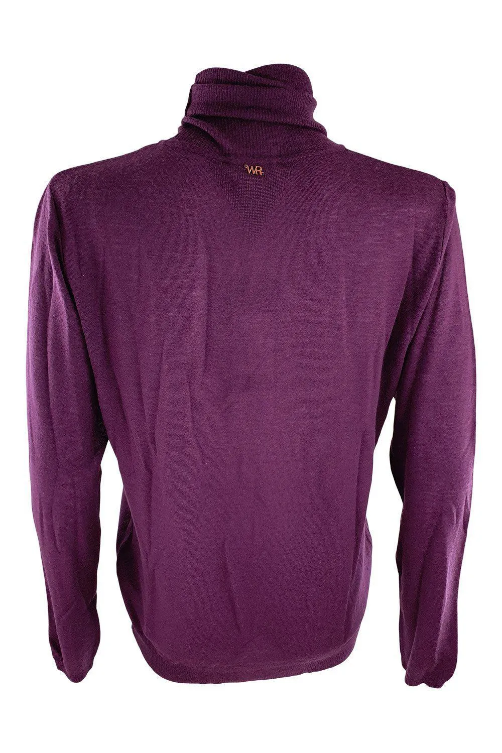 WAR THE ROBE WtR 100% Fine Wool Cosy Turtle Neck Knit Pullover Aubergine (M)