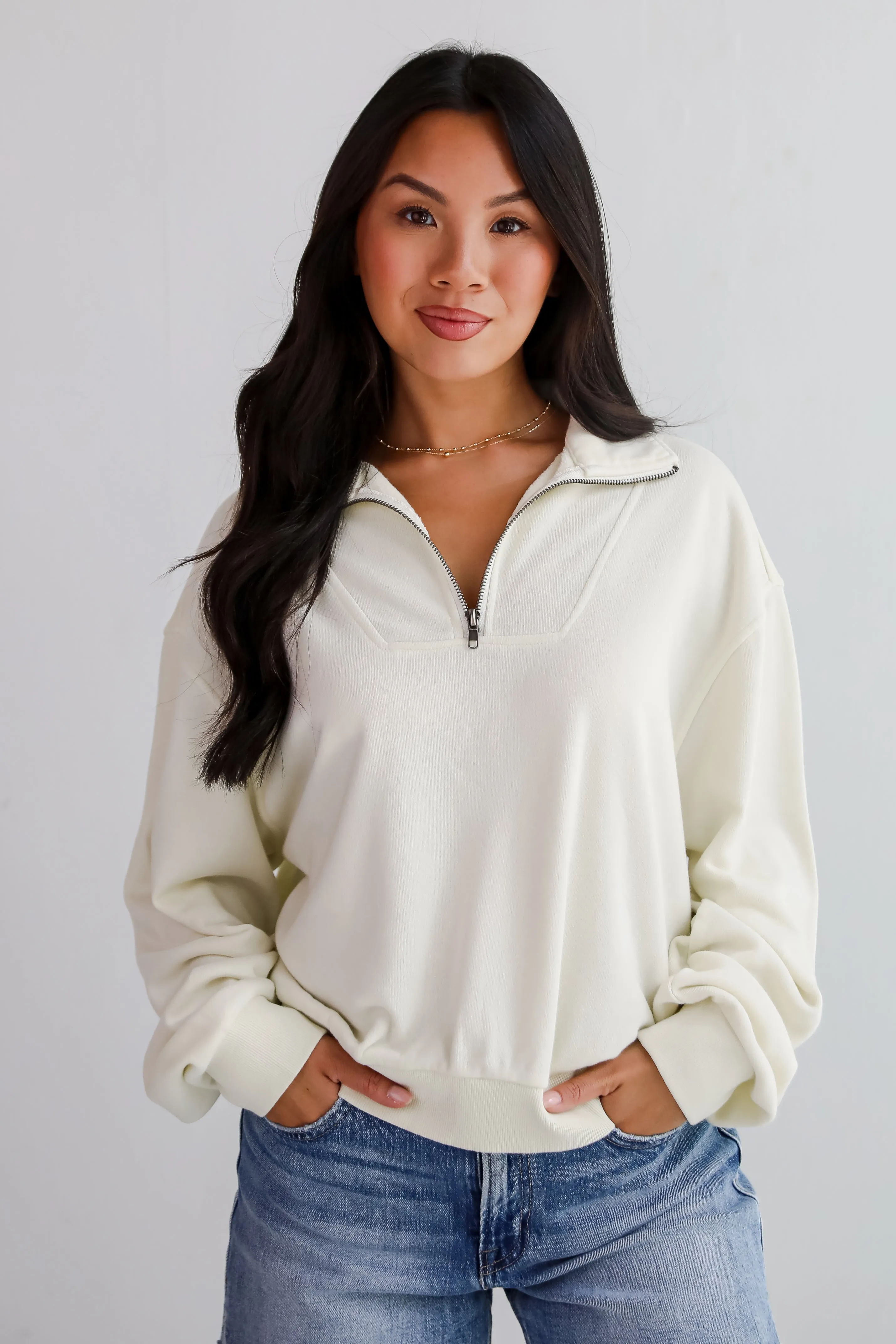 Weekend Uniform Quarter Zip Pullover - DU DEAL