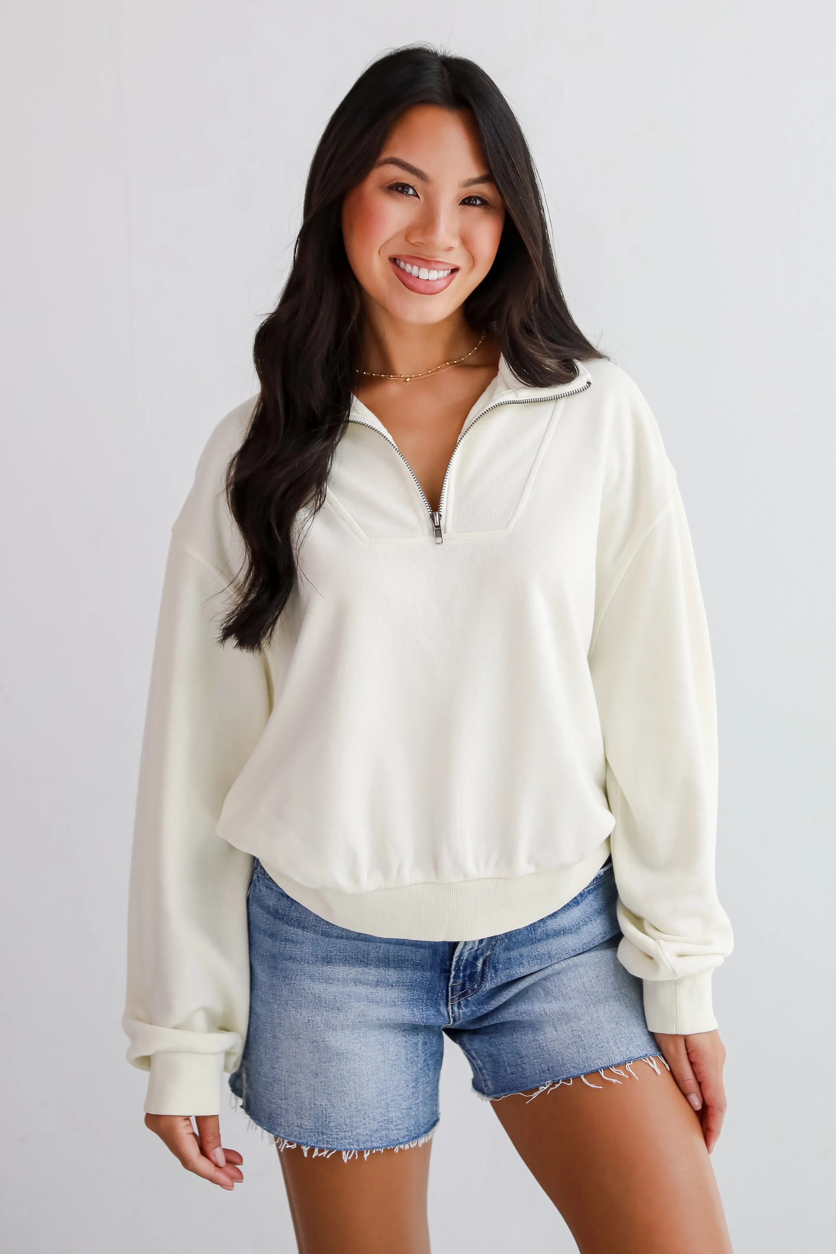 Weekend Uniform Quarter Zip Pullover - DU DEAL