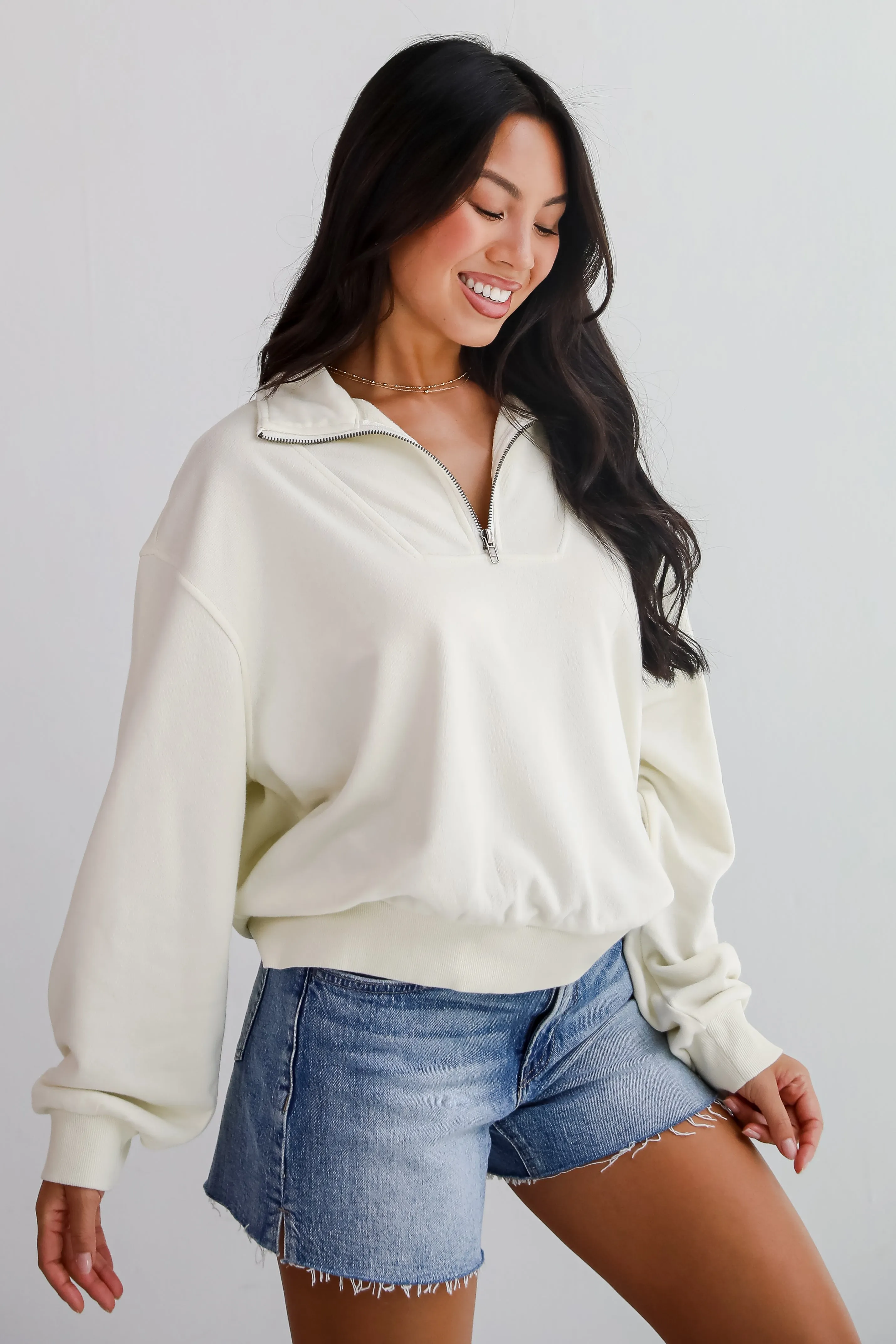 Weekend Uniform Quarter Zip Pullover - DU DEAL