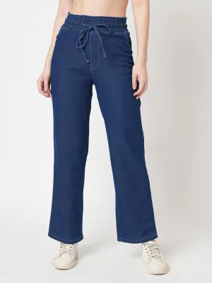 Women Blue High-Rise Jogger