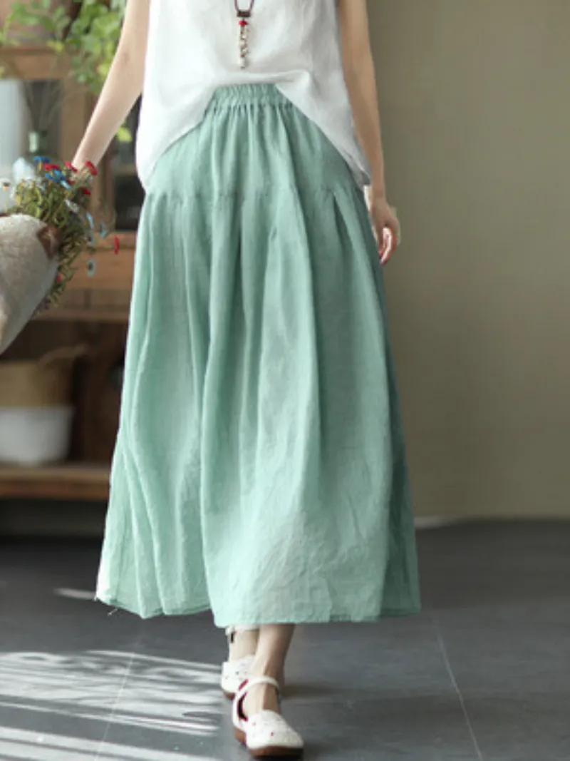 Women's Comfort Spring and Summer Solid Color Skirt Bottom