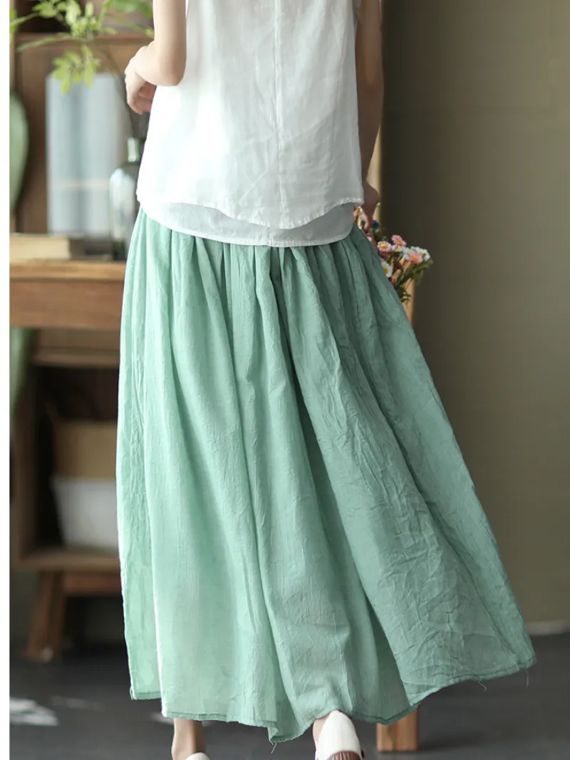 Women's Comfort Spring and Summer Solid Color Skirt Bottom