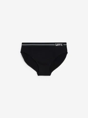 Wunderlove Black Superstar Bikini Briefs